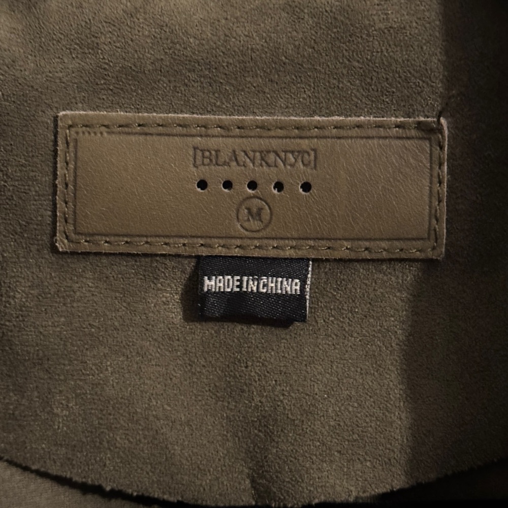 BLANK NYC Drape Front Faux Suede Jacket - olive green - Picture 5 of 5